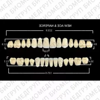 Гарнитуры пластмассовых зубов SS2 M28, цвет A3, 28 шт.