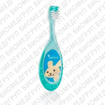 BrushBaby FlossBrush зубная щетка, 03 года, бирюзовая