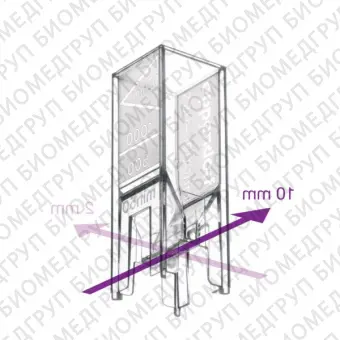 Кювета пластиковая UVette, ОП 2/10 мм, 2201600 нм, 502000 мкл, инд. упакованы, 80 шт/уп, Eppendorf, 0030106300