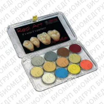 Real Art Sculpturing Wax Set Dentin  набор моделировочного воска, для дентинов, непрозрачный, 8 г