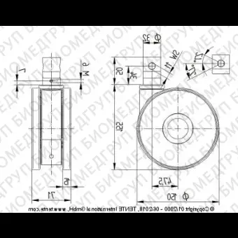 Колесо из полиуретана 5944UAP150R3632S27