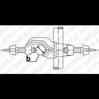 Узел крепежный, предохранительный винт типа сердце M8, d 16,5, угол 90180, резьба 8, нержавеющая сталь, Bochem, 5306