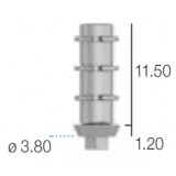 Абатмент временный титановый, переустанавливаемый, Sweden&Martina (3.8 мм х 11 мм A-MPSA-380-EX)